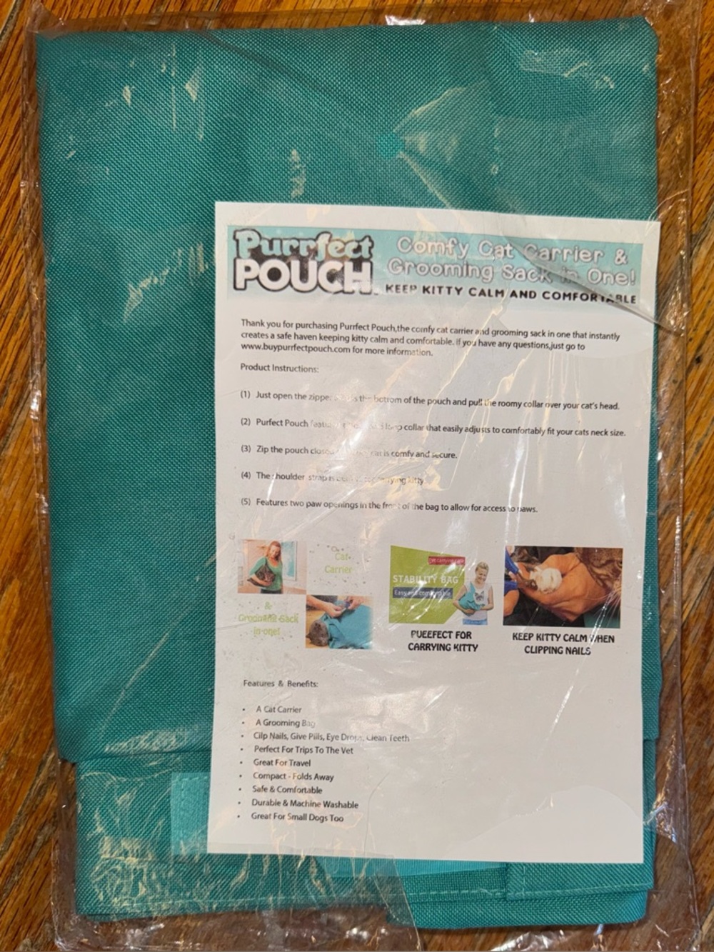 Purrfect Pouch Comfy Cat Carrier or Grooming Pouch